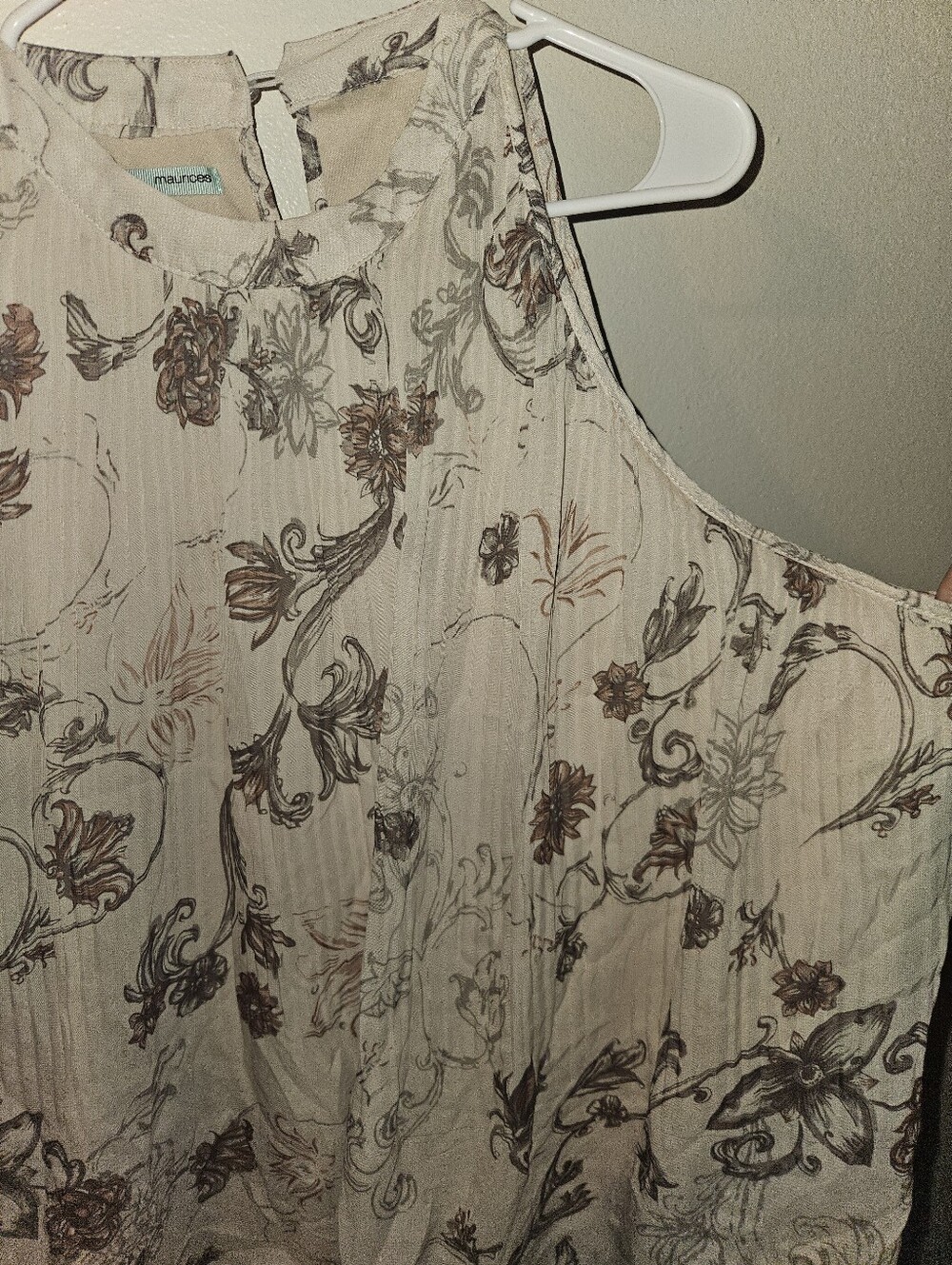 Maurices Womans Floral Sleeveless Blouse Size Xl - Picture 4 of 13